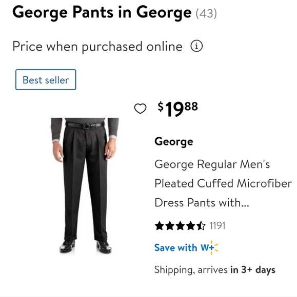 NWOT George mens pants - Picture 1 of 6